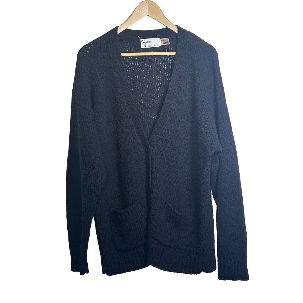 Western Connection Vintage Knit Cardigan Sweater Women's Size Large Boho Prairie